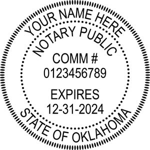 Round Self-Inking Notary Stamp